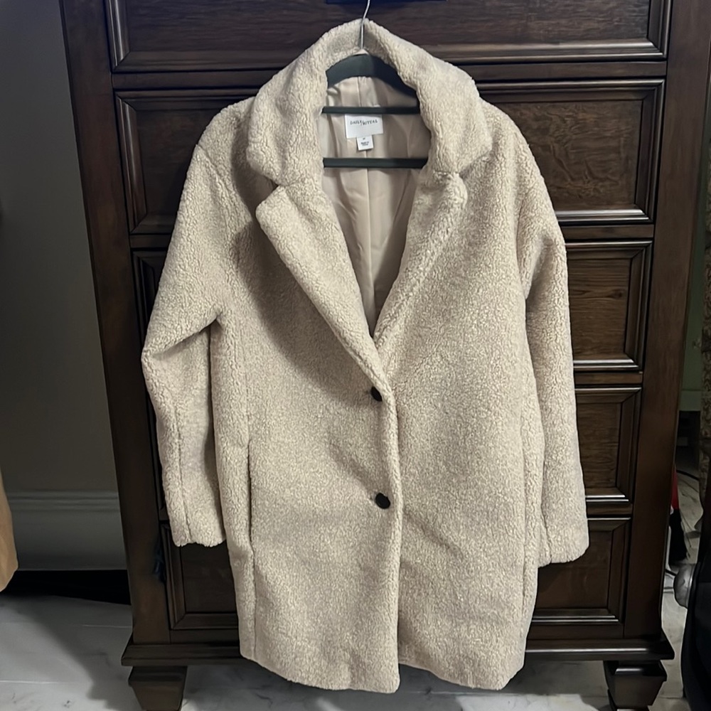 Off white teddy jacket